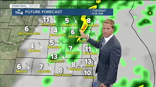 Chance of rain continues over the next few days