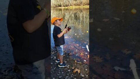 My Little Boy Caught a Monster Fish😲