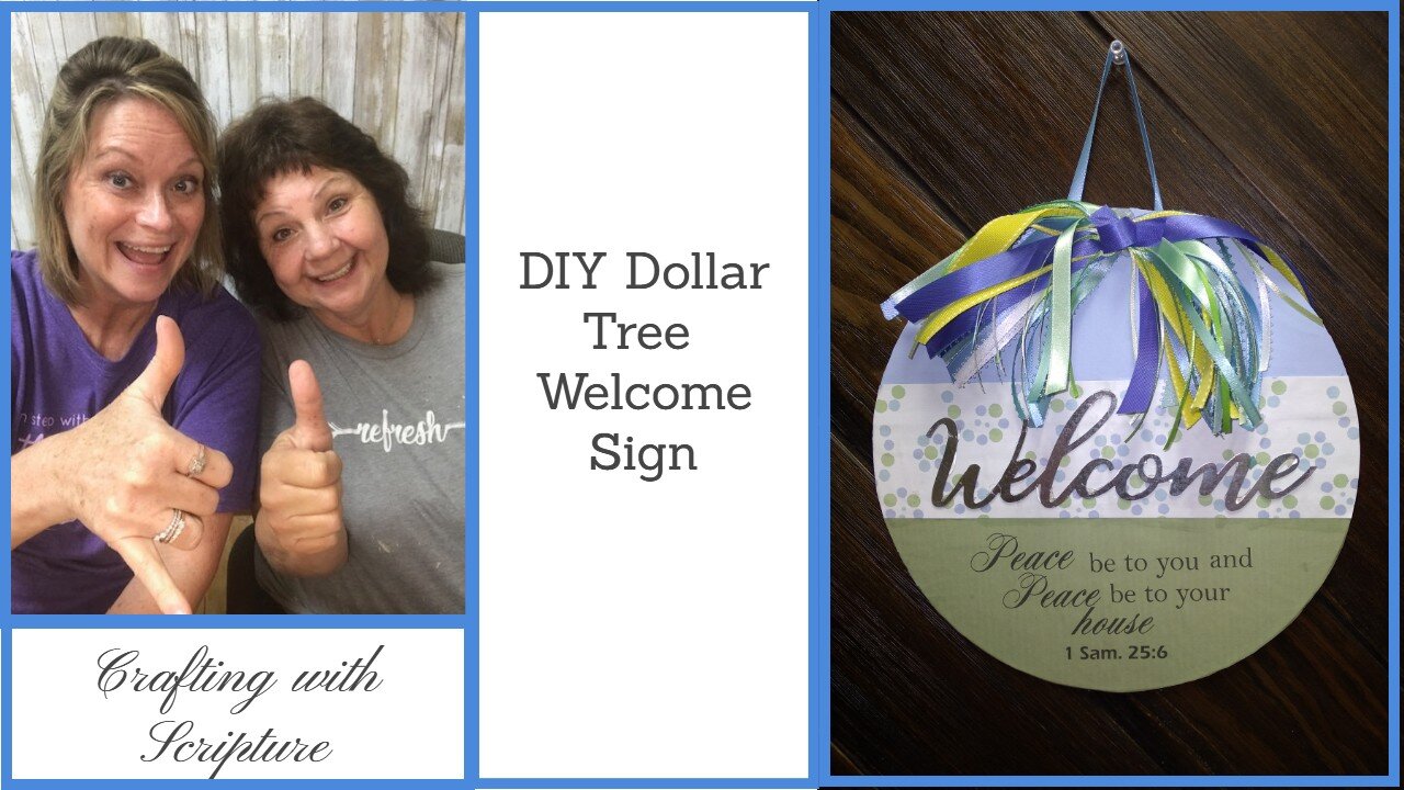 DIY Dollar Tree Welcome Sign