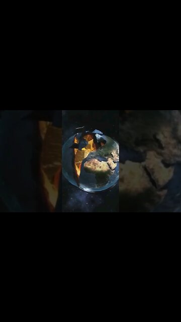 Arale breack the Earth in 2 with One Punch