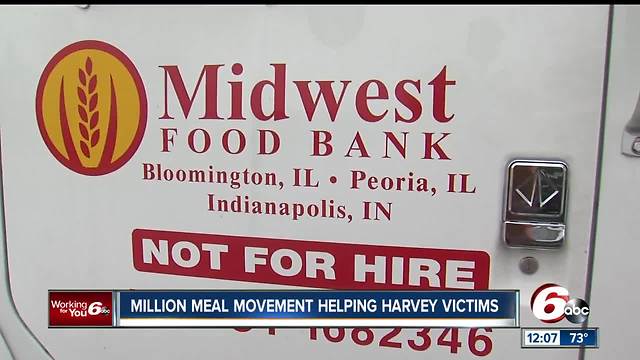 Truck load of meals packed by Hoosiers is headed to Houston to help feed victims of Hurricane Harvey