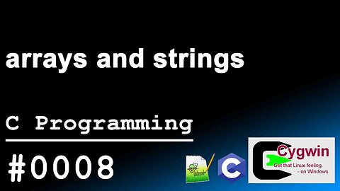 C programing｜0008｜arrays and string