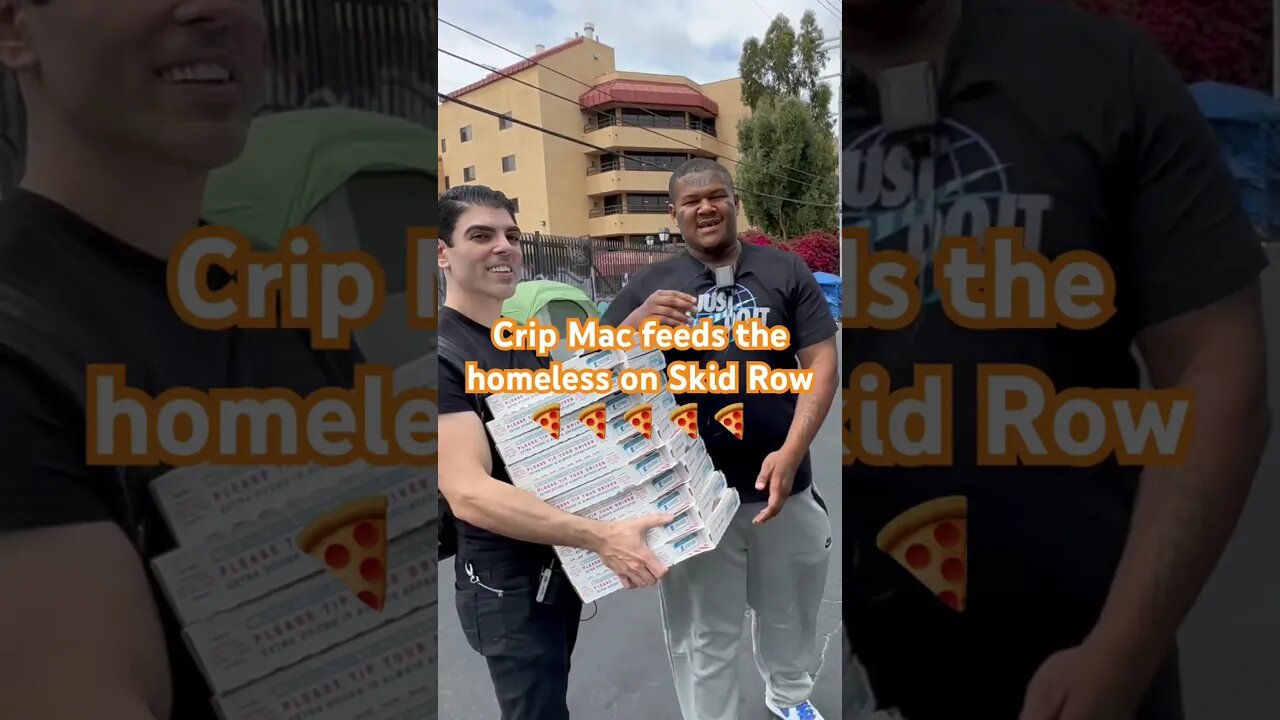 Crip Mac Feeds the Homeless on Skid Row Dominoes 🍕@MacroJabber @cripmac55nhc @cmacdaloc