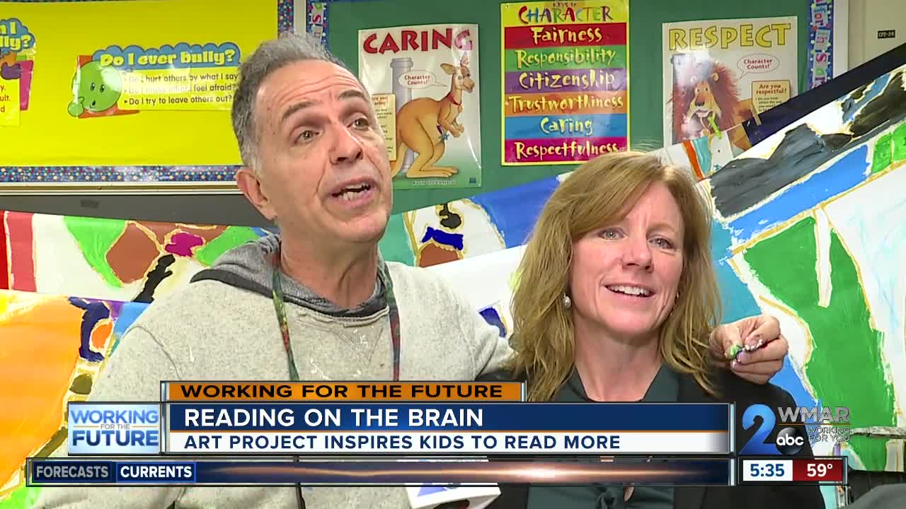 Mural painting project inspires a passion for reading in students