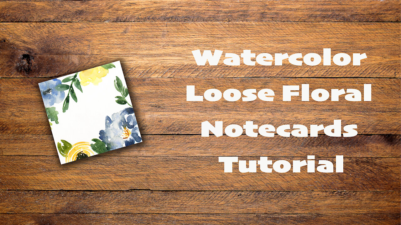 Watercolor Loose Floral Notecard