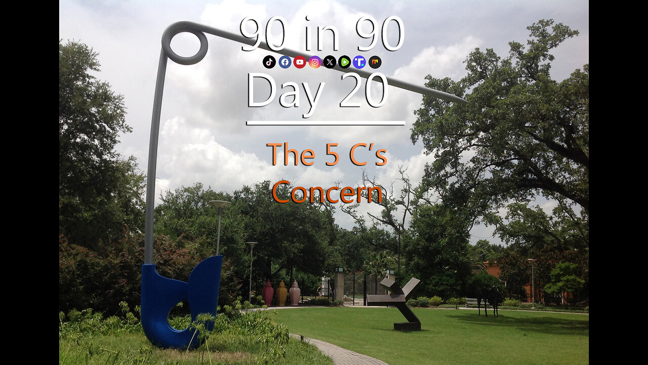Day 20 - Concern - The 3rd of the 5 C's of Negativity