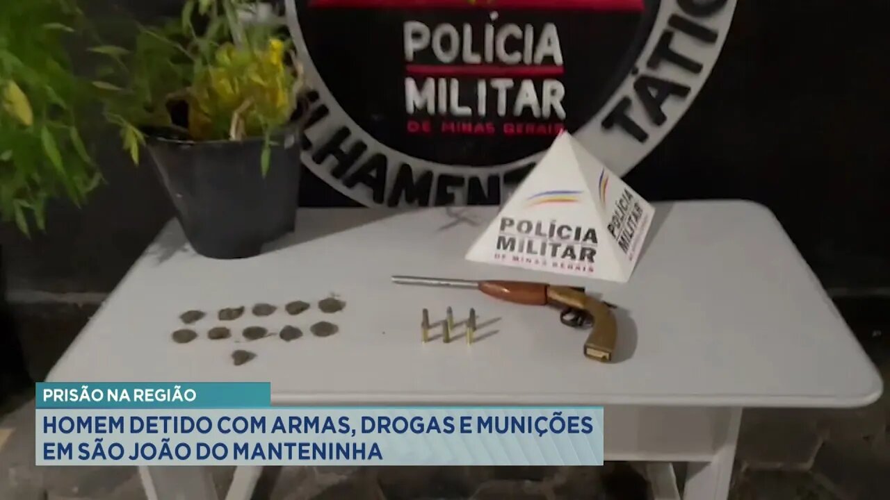 Prisão na Região: Homem Detido com Armas, Drogas e Munições em São João do Manteninha.