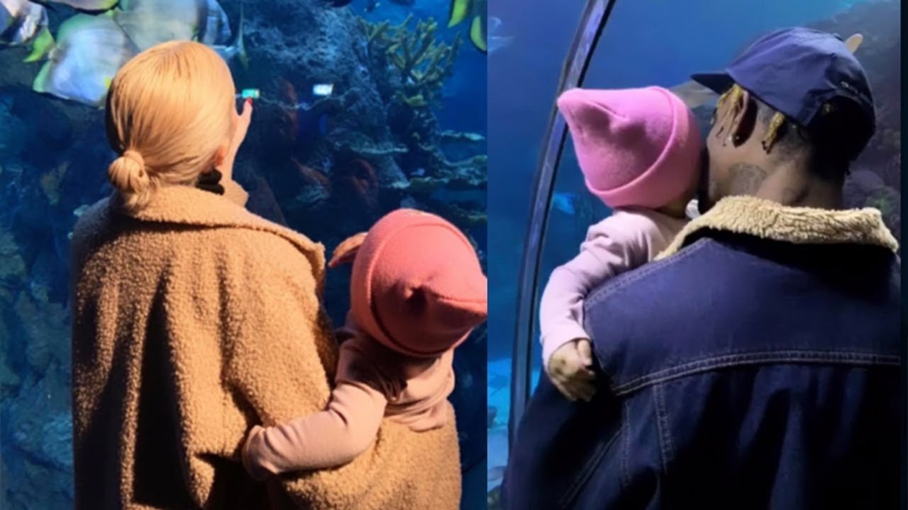 Kylie Jenner & Travis Scott Take Baby Stormi To The Aquarium In Extremely CUTE Outing!