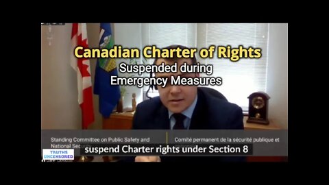 Canadian Charter of Rights Suspended during Emergency Measures