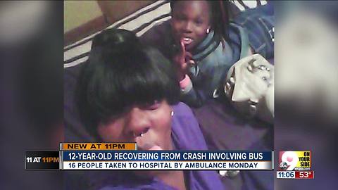 Girl hurt in crash has broken bones, brain bleed