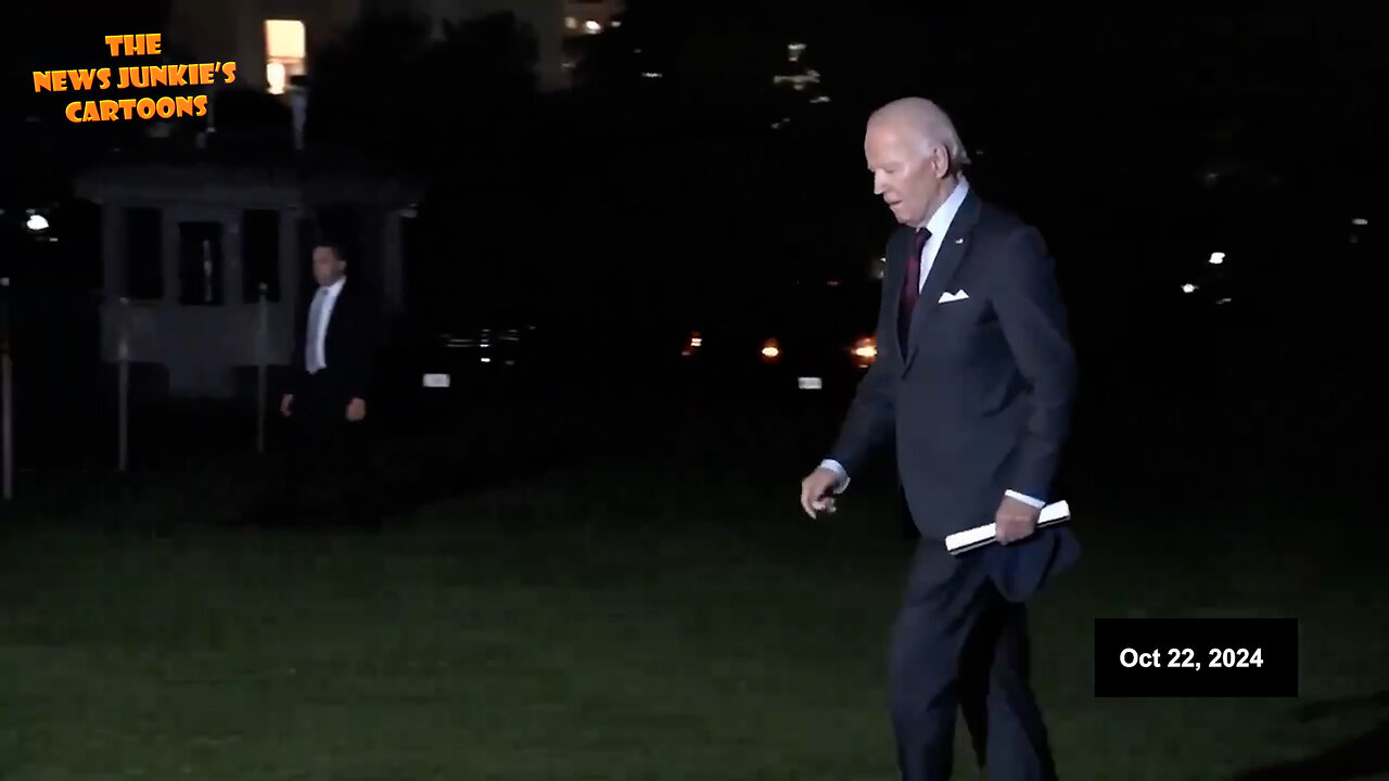 Q: "Are you a liability for VP Harris!? What did you mean by 'lock him up'? Were you calling for Donald Trump to be jailed!?" Creepy Joe shuffles away.