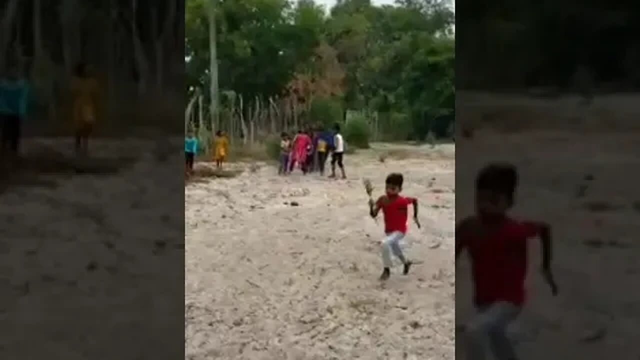 Running games in the village.