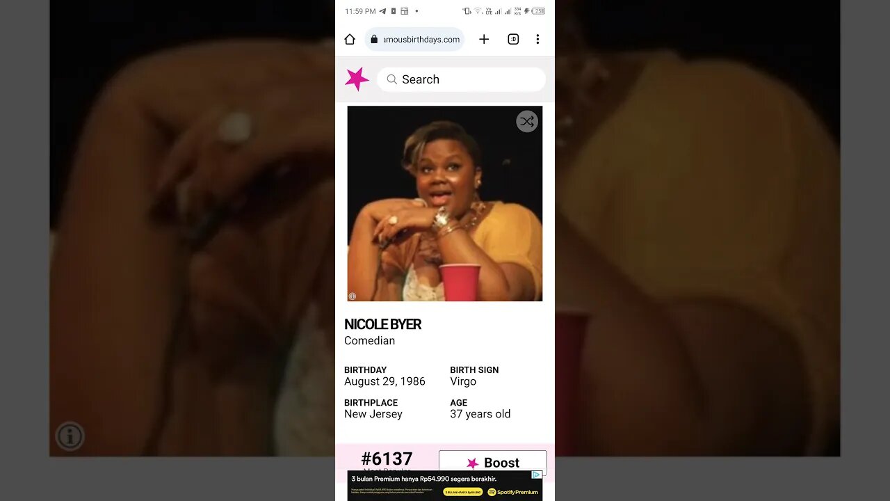 HAPPY 37 BIRTHDAY NICOLE BYER Comedian