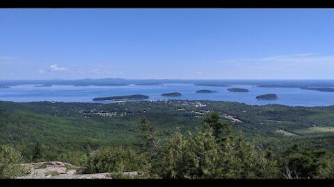 Bar Harbor, Maine And The Top Of Cadillac Mountain