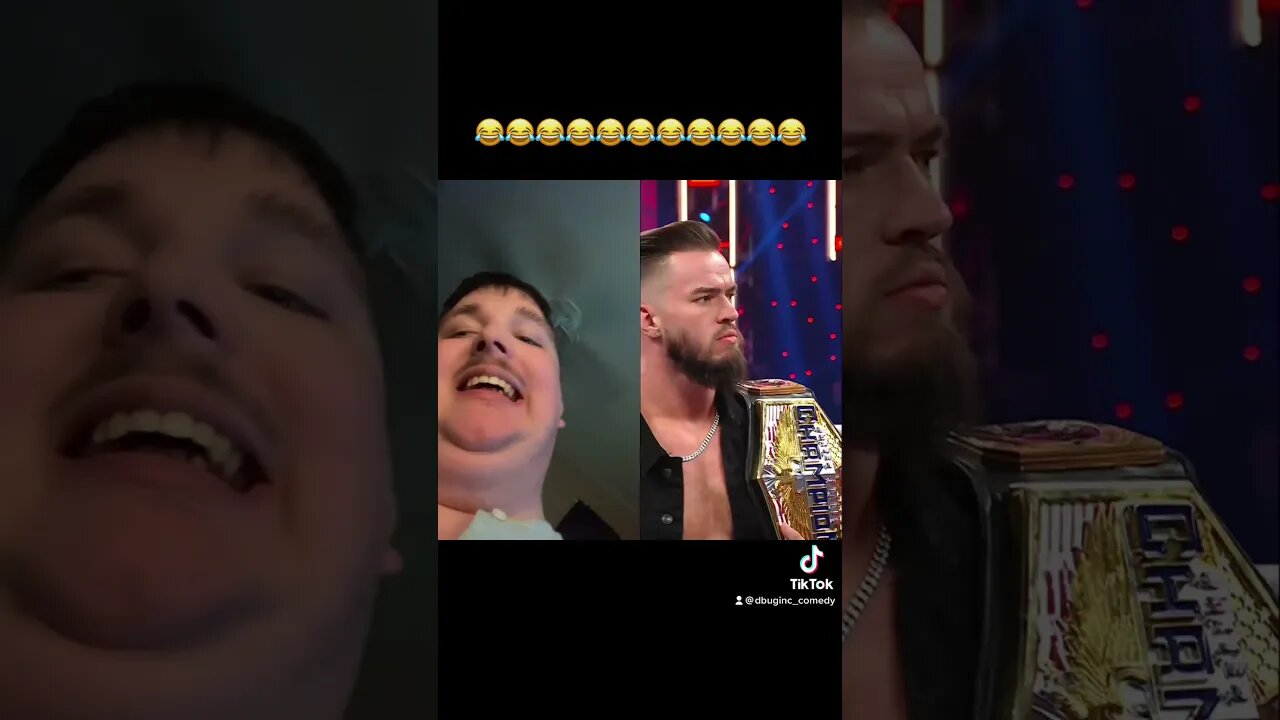 Piped in sound in bald spot reaction #comedy #funny #reaction #shorts #wwe #fyp ￼