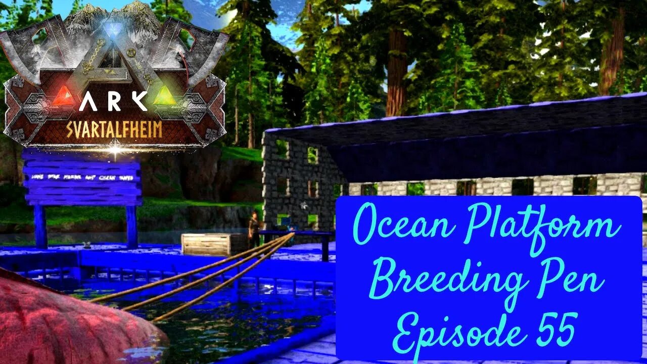 Svartalfheim; Building a Very Simple Breeding Pen for Water Tames!- ARK - Episode 55