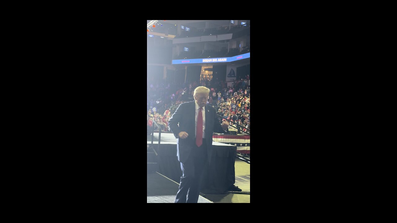 Donald Trump dances at the end of Allentown Rally a week before the 2024 election