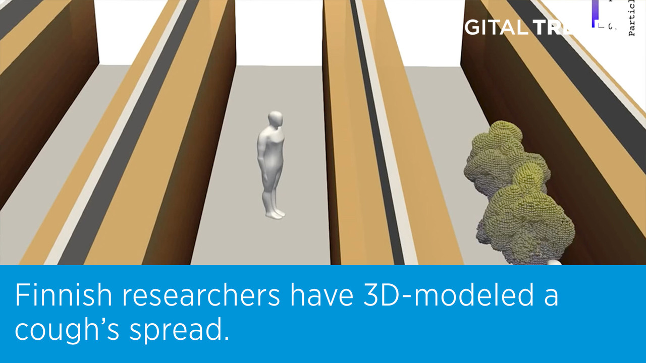 Finnish researchers have 3D-modeled a cough’s spread.