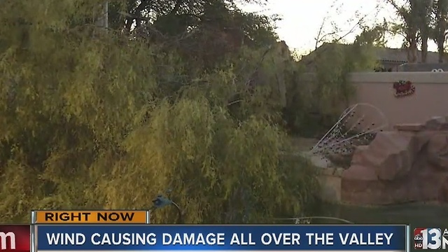 Wind causes damage around Las Vegas valley Friday