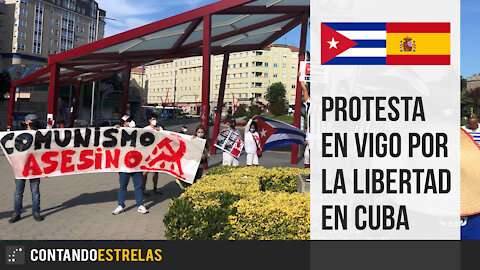 Protesta en Vigo por la Libertad en Cuba