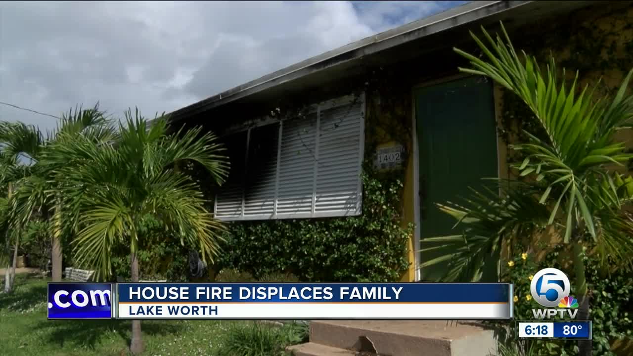 House fire displaces family in Lake Worth