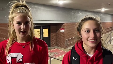Lady Cougars Halle Hughes And Madyson George talk about the big win over Sterling City!