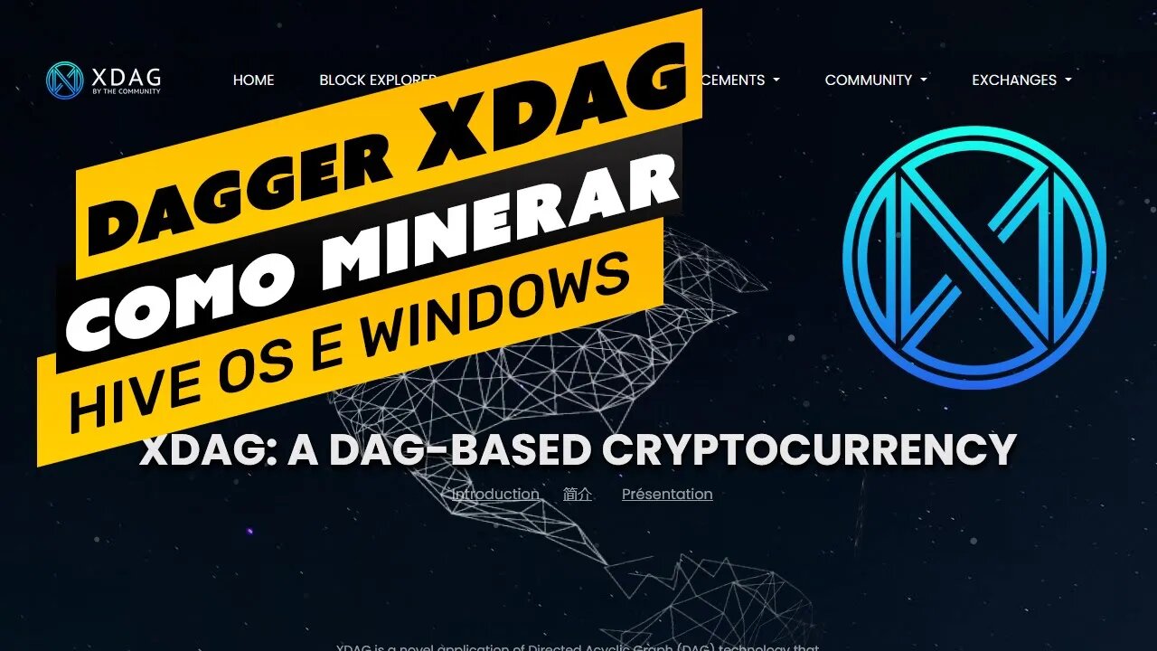 ⛏️💰 COMO MINERAR A MOEDA DAGGER (XDAG) - MINERAÇÃO POR CPU - PASSO A PASSO - HIVE OS E WINDOWS