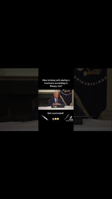 How to keep safe during a hurricane according to Joe Biden. #shorts