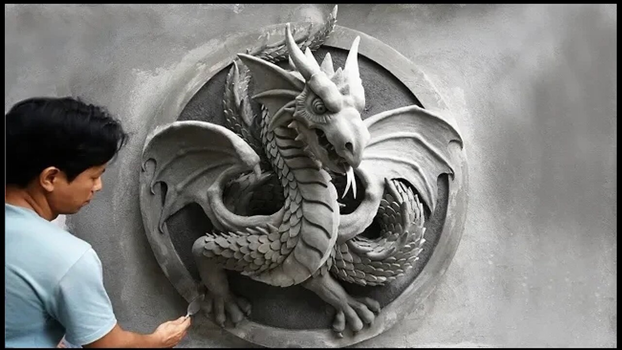 How to make a legendary dragon with cement