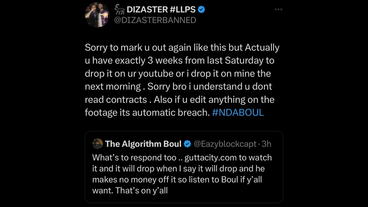 Geechi Gotti & Eazy Going At IT + Dizaster said He never Signed The NDA