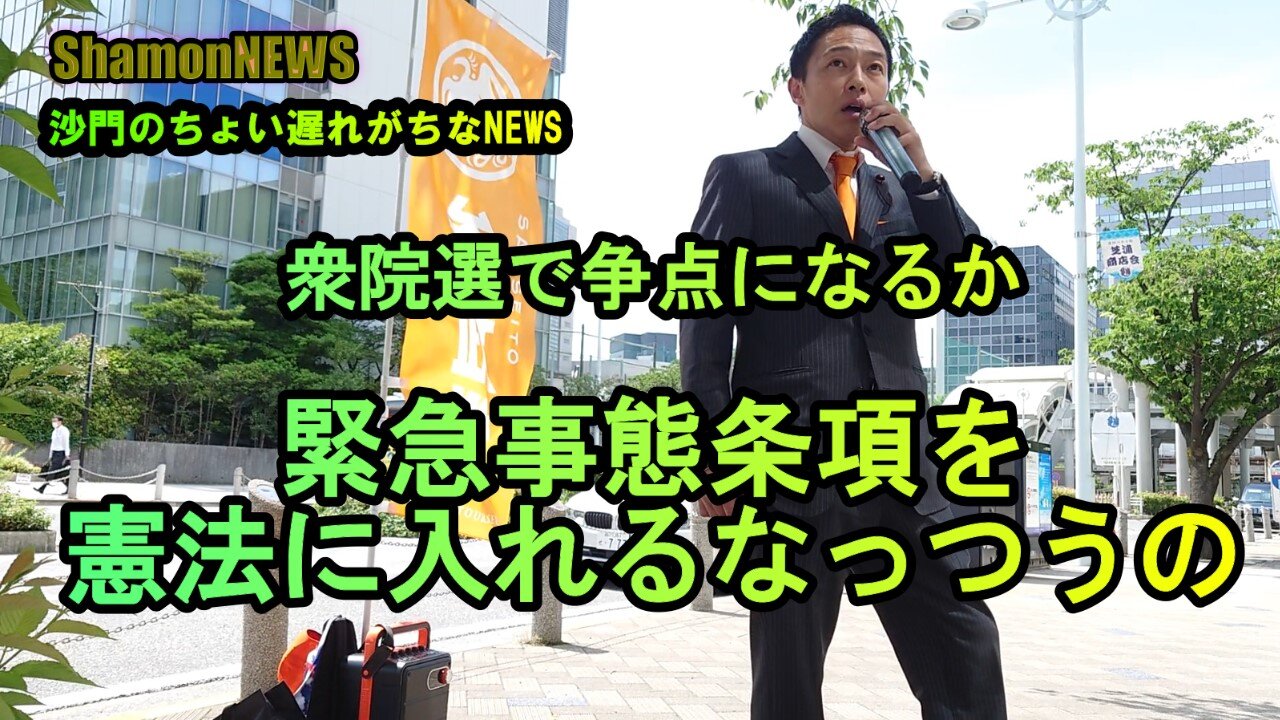 『緊急事態条項を憲法に入れるなっつうの』街頭演説とよ島くにひろ(沙門のちょい遅れがちなNEWS)