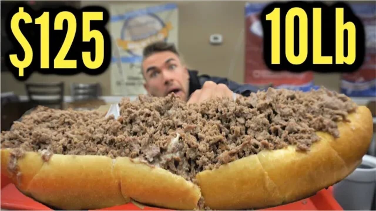 $125 10LB CHEESESTEAK CHALLENGE | Legendary Pudges Cheesesteak Challenge | Philadelphia Cheesesteak