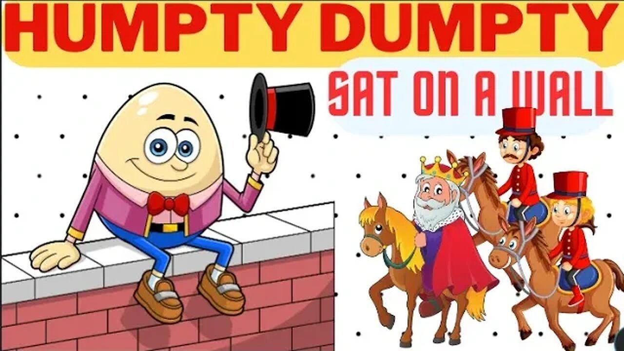 Humpty Dumpty Kids Rhyme Song | Sing Along For Children 😄