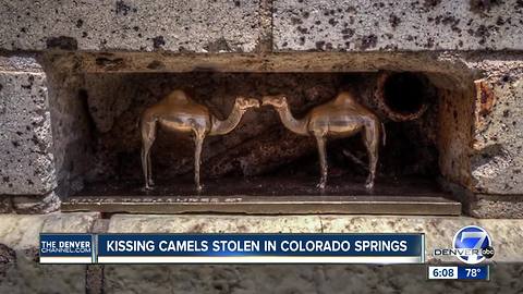 Kissing Camels statute stolen from downtown Colorado Springs