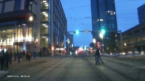 Calgary Fight in traffic this morning