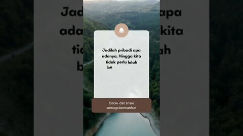 Jadilah Pribadi Apa Adanya#shorts