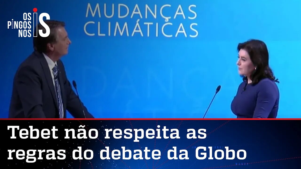 Tebet se irrita e interrompe Bolsonaro durante resposta sobre o clima