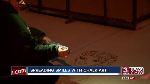 Spreading smiles with chalk art