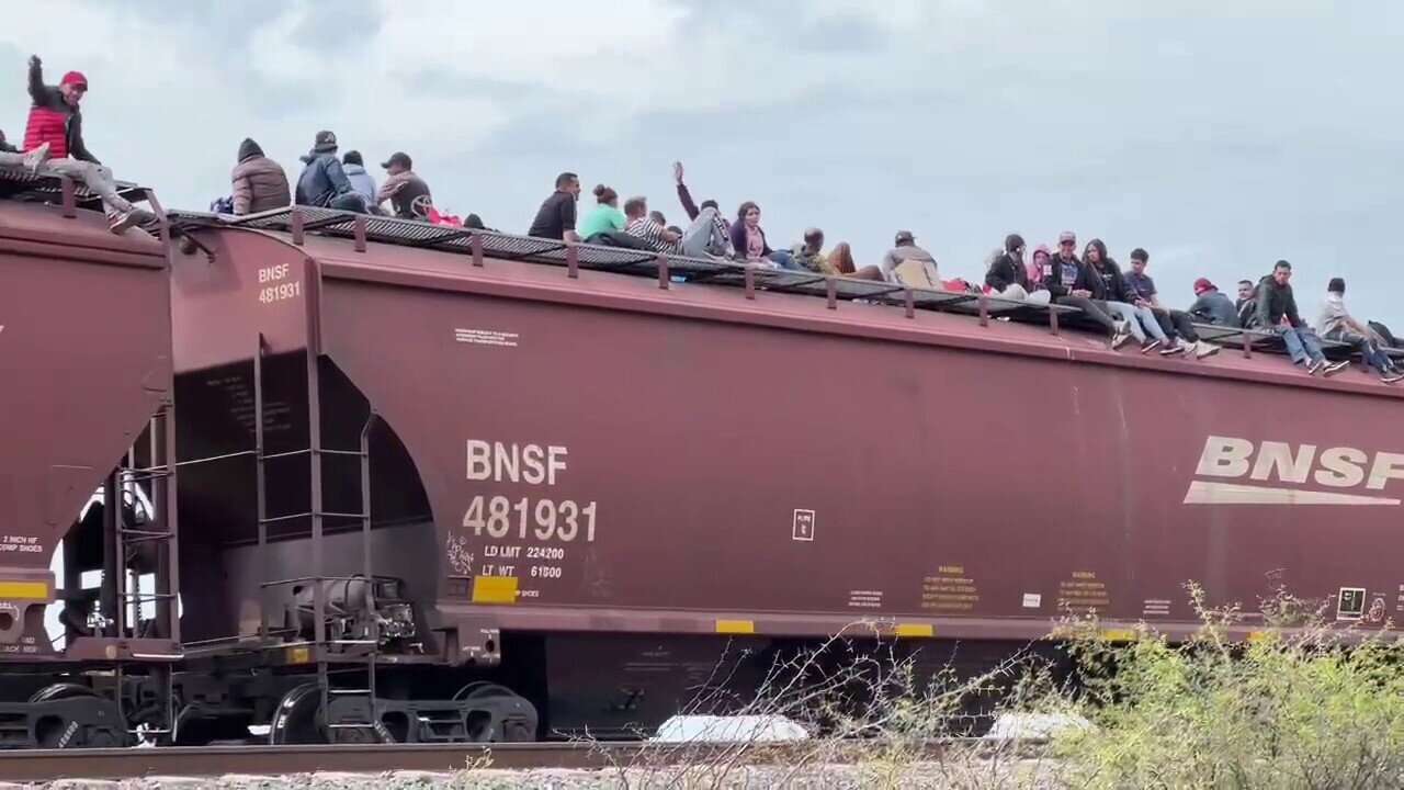 Trains With Masses Of Illegal Immigrants In Mexico Heading To U.S. Border