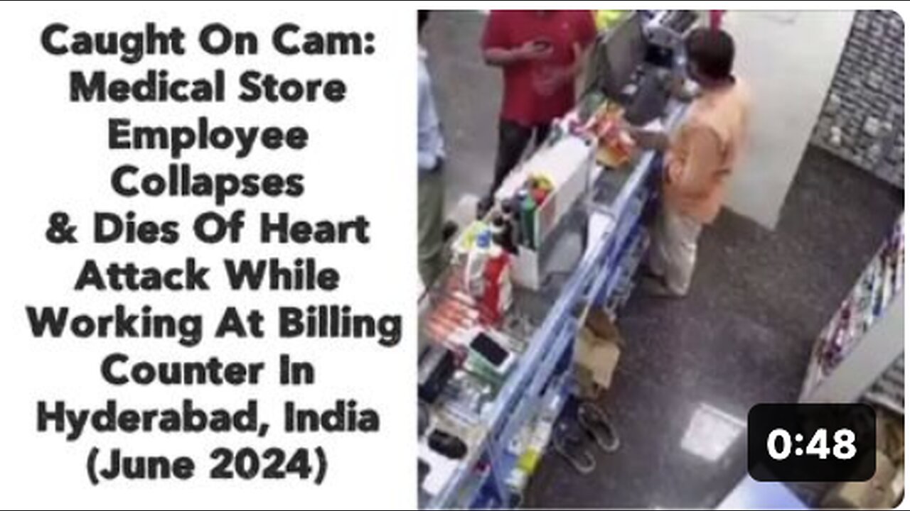 Caught On Cam: Medical Store Employee Collapses & Dies Of Heart Attack