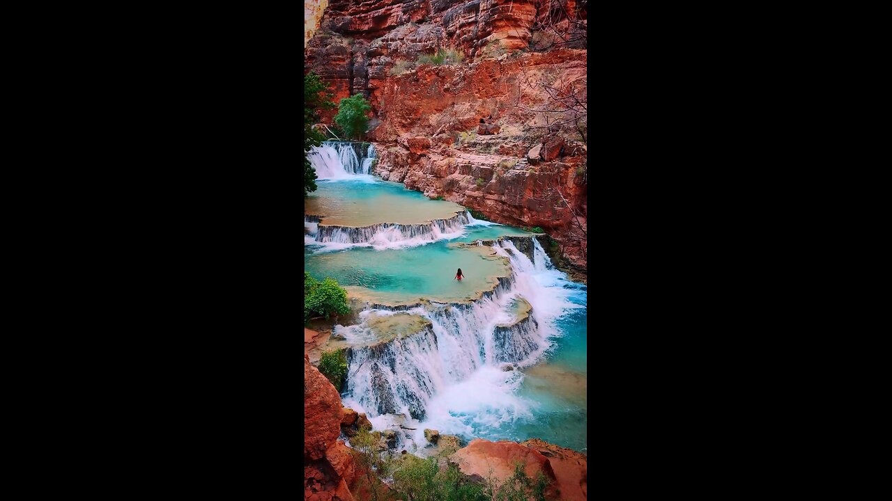 Havasu Falls is a waterfall on Havasu Creek in the Grand Canyon, Arizona, United States.