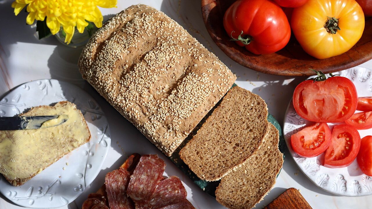 Easy Whole Wheat Bread with Seeds. No Knead