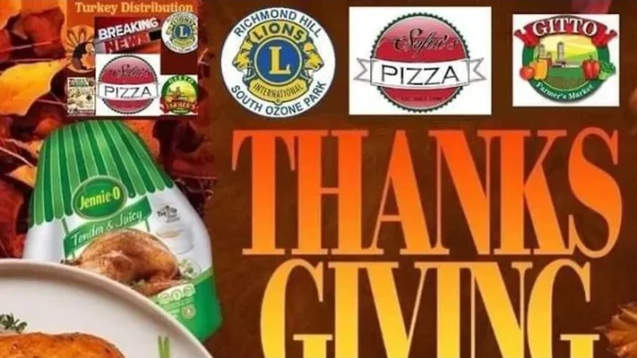 Turkey Distribution 11/21/22 hosted by @HitlallRomeo @JeniferRajkumar outside Sofias Pizza