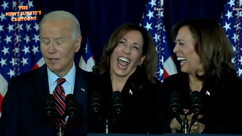You can't make this shit up. Creepy Joe: "We've run a campaign that's basically scandal free. That's hard to do in American politics." Cackling Kamala cackles.