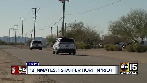 12 inmates and one staffer hurt in prison riot in Eloy