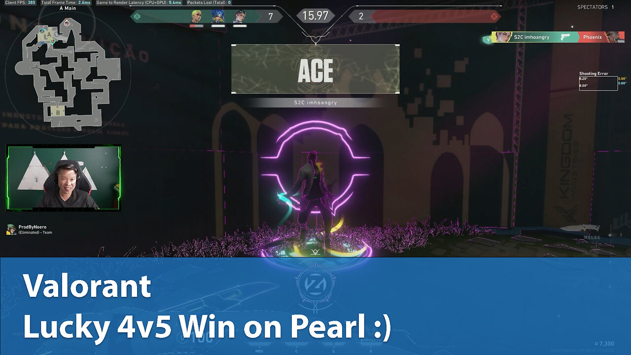 Lucky 4v5 Win on Pearl :) | Competitive 2W-1L | Valorant