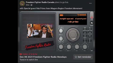 Dec 06 2021 - Freedom Fighter Radio Mondays