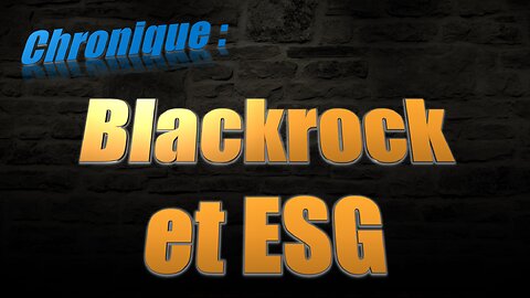 Chronique 04 - Le pouvoir de BlackRock & ESG