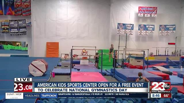 Local gym holds free obstacle course on National Gymnastics Day