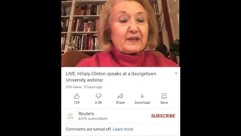 Supposedly Hillary Clinton @ Georgetown University Webinar